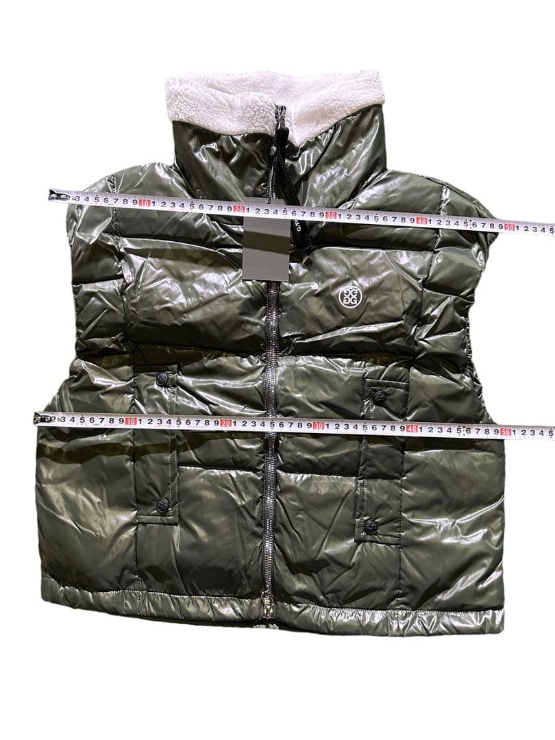 セール❣️G/FOREジーフォアレディースショートダウンベストsizeMカーキー