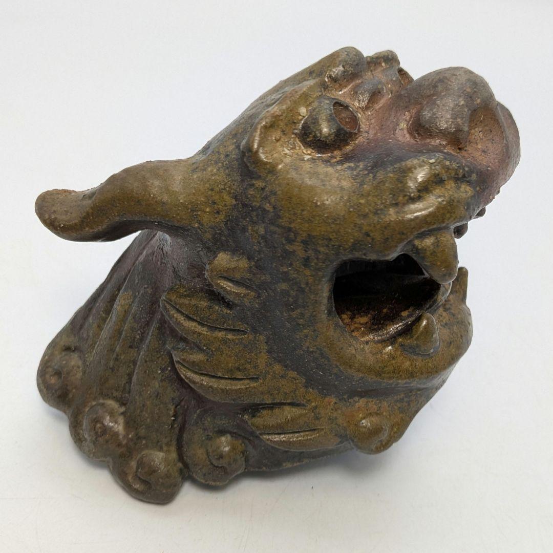 【未使用】岡山県重要無形文化財 浦上善次 備前焼 獅子香炉 共箱共布 置物 香爐