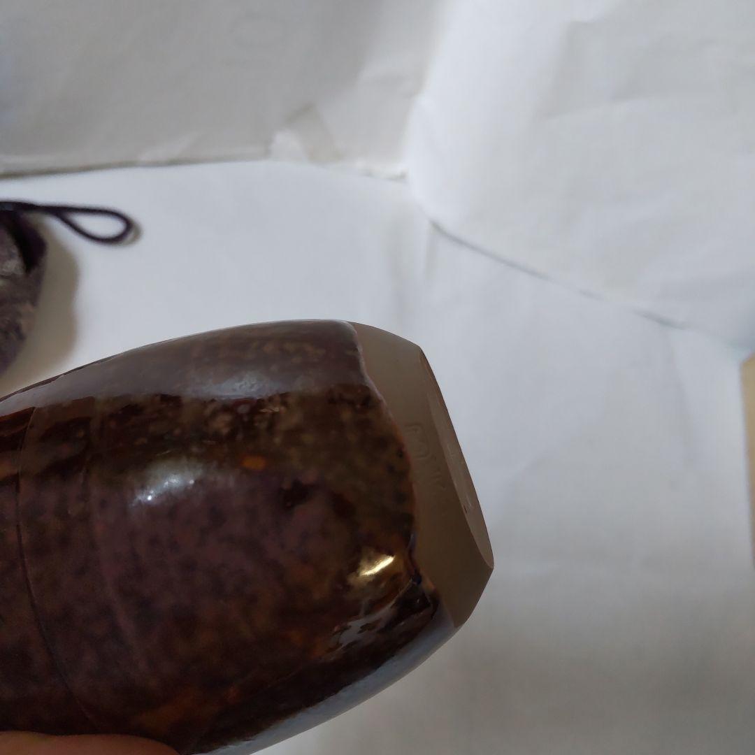 高取焼 亀井楽山 作 耳付茶入 仕覆 定家緞子 茶道具 共箱 茶入 新品 未使用