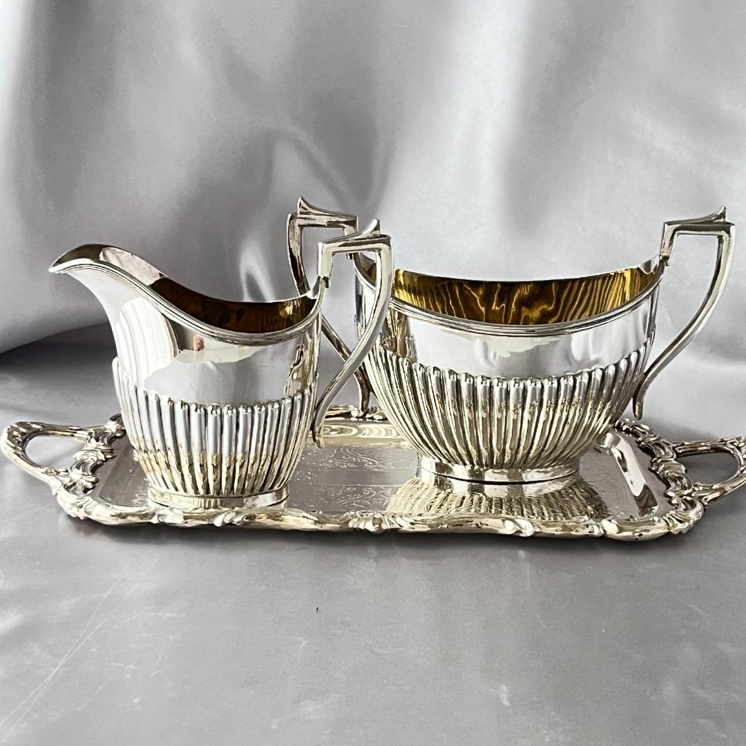 【英国】クイーンアンスタイル ミルクジャグ / シュガーボウル