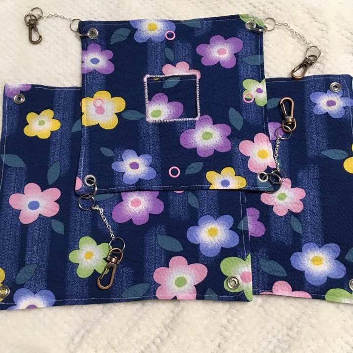 モモンガハウス(花柄・紺)   特大サイズ   夏仕様 涼しい夏生地を使用❗️