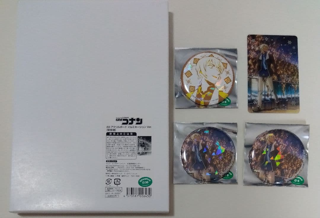 名探偵コナン　トムス　安室　缶バッジ　アクリルボード　カード
