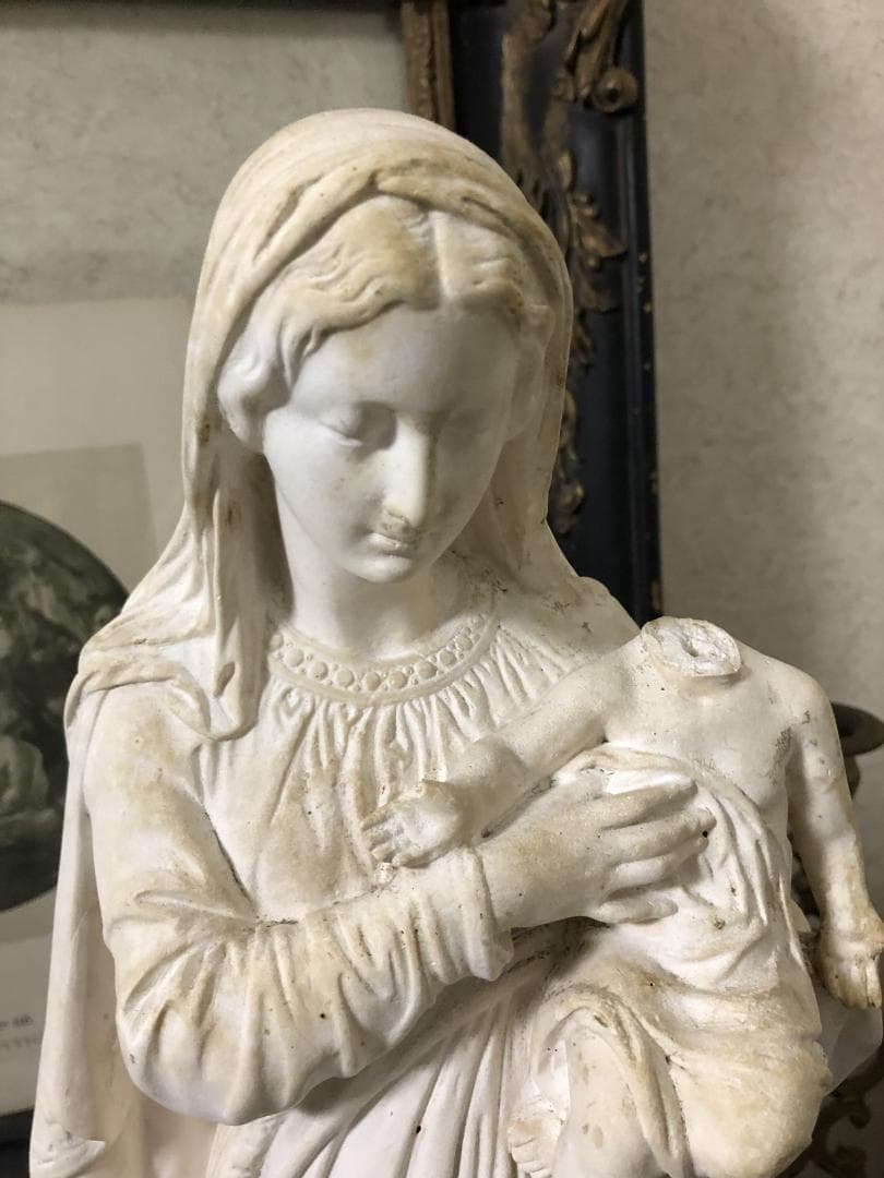 フランスアンティーク　聖母子像　マリア像