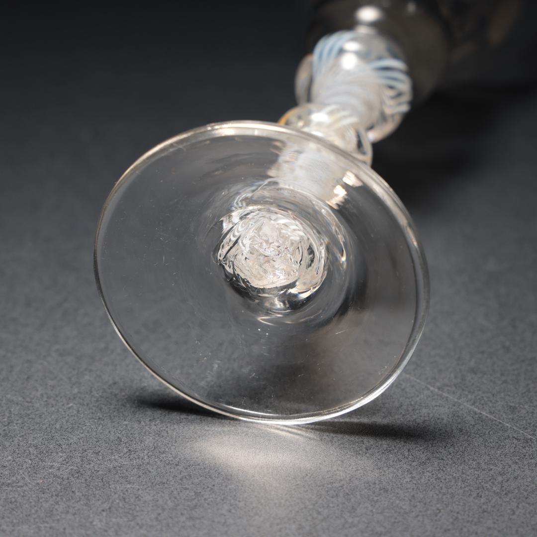 アンティークグラス　ジャコバイト　バラと蝶　ツイストステム　R1539ダI