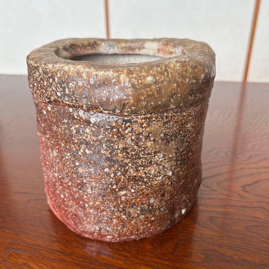 お値下げします！信楽焼 水指 皆川仁史作 茶道具 手作り 陶器 箱・共紙付き