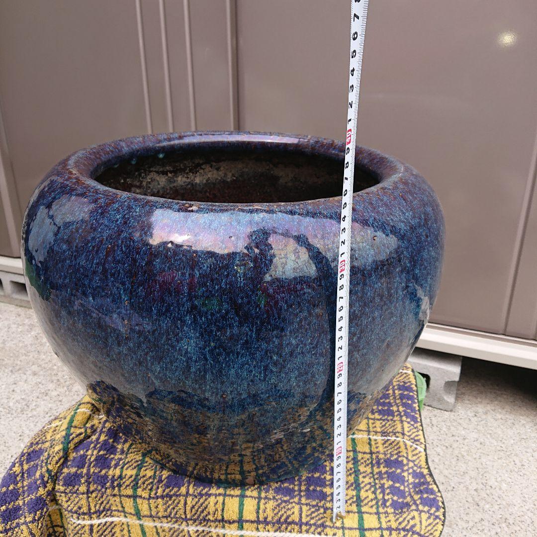 時代物、特大火鉢海鼠釉薬、貴重品