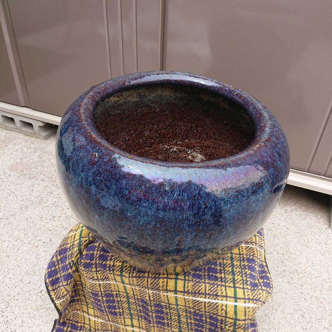 時代物、特大火鉢海鼠釉薬、貴重品
