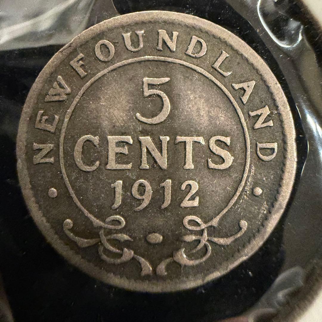 No.68 アンティーク 銀貨 5点まとめ ニューファンドランド 5 10セント