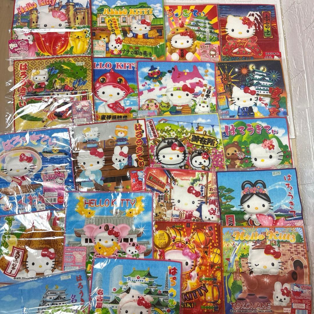 激レア❣️ハローキティ　ご当地ハンカチ　まとめ売り　プチタオル　平成レトロ