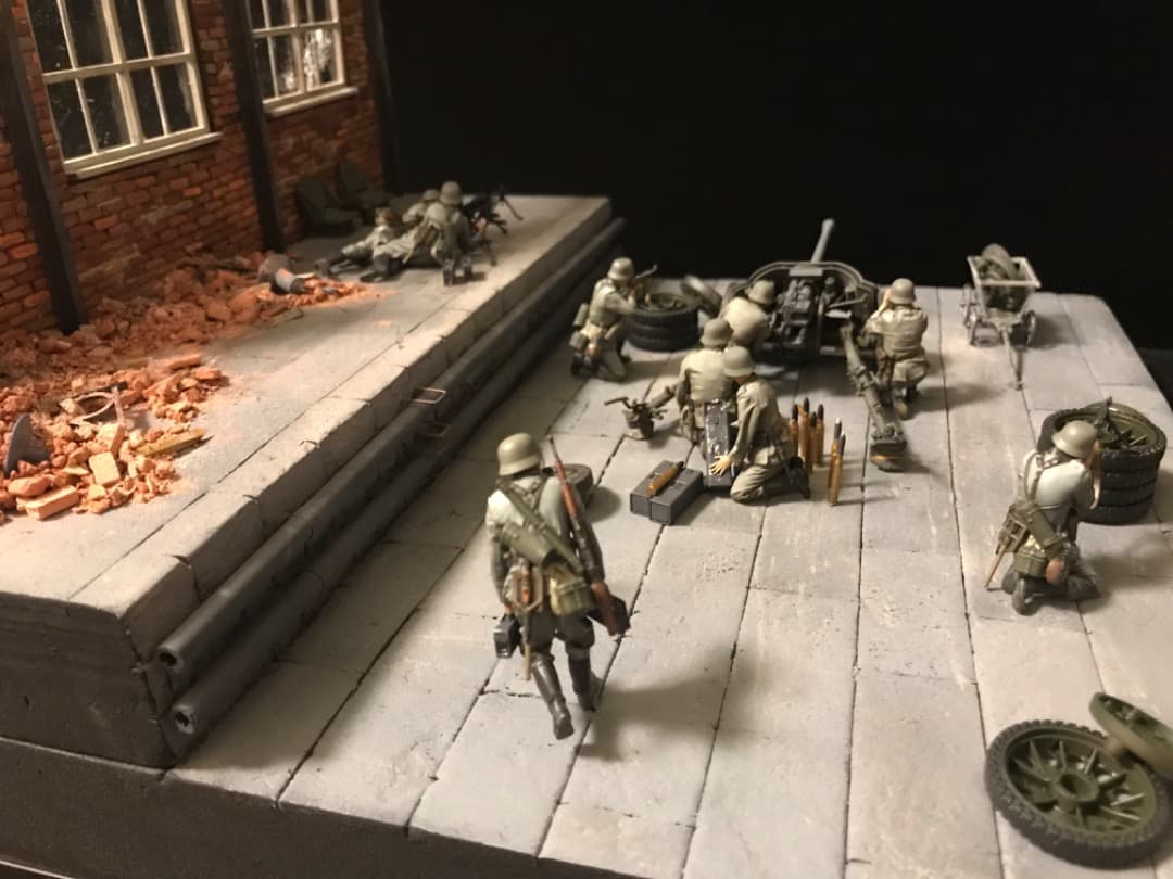 りろ様　ジオラマ　1/35 タミヤ　ドイツ軍機関銃チーム　完成品