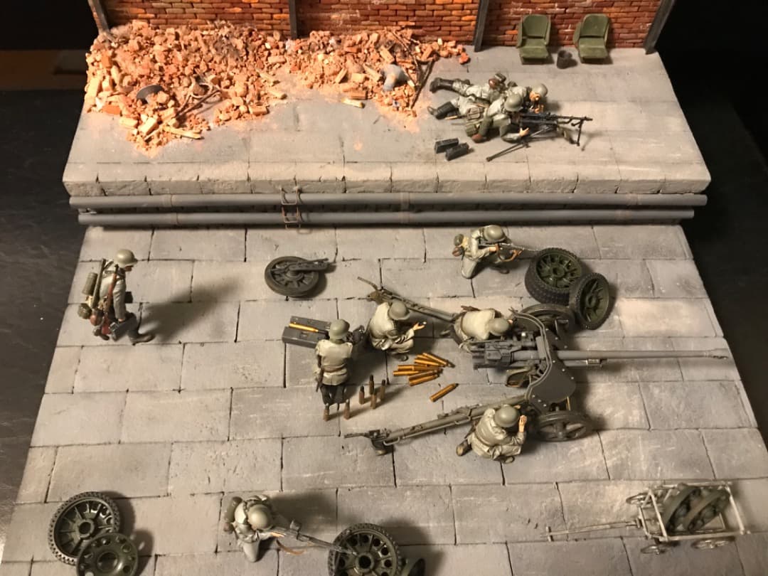 りろ様　ジオラマ　1/35 タミヤ　ドイツ軍機関銃チーム　完成品