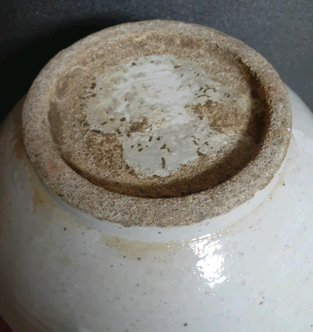 【名品大作】朝鮮古美術　朝鮮古陶磁器　古玩　李朝　辰砂　蓮花図　提灯大壺　【迫力