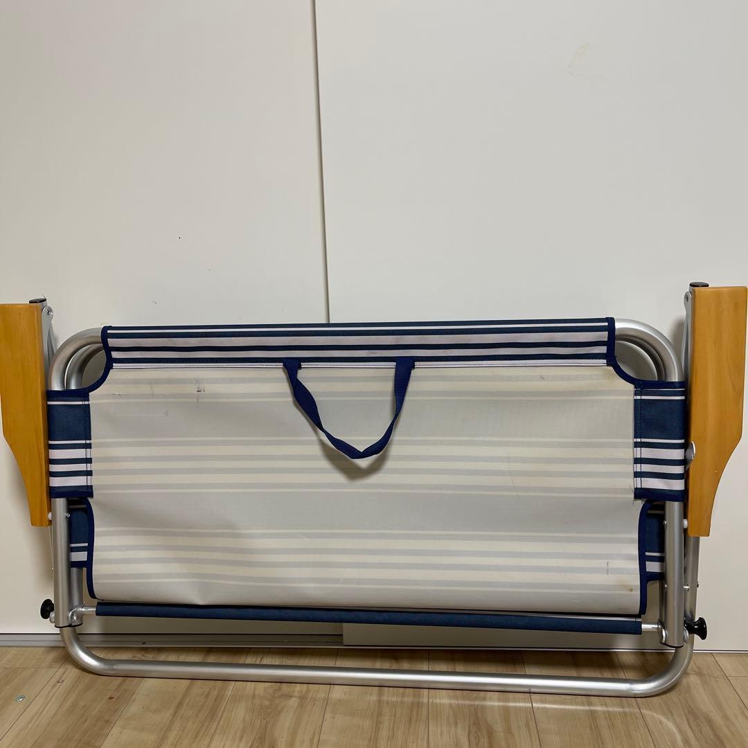 Coleman アウトドアベンチ ネイビー・ストライプ