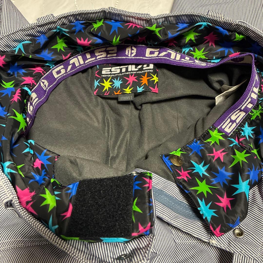 SISTA ESTIVO フード付きレッドスノーボードウェア上下