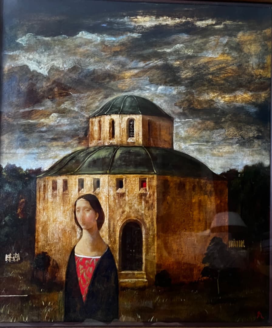 真作　吉岡正人 夜明け前 F10 テンペラ等　初期の傑作！　購入時400000