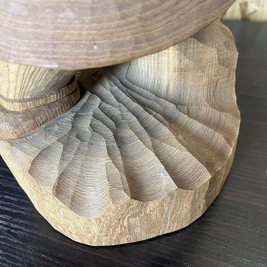 大黒天 木彫り 置物　一刀彫　アンティーク　ヴィンテージ　レトロ　縁起物　大黒様