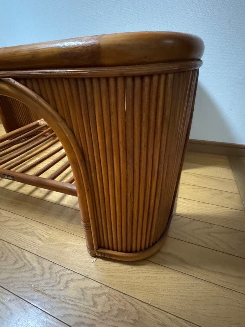 Oliver ラタン座卓 レトロ　ヴィンテージ　センターテーブル