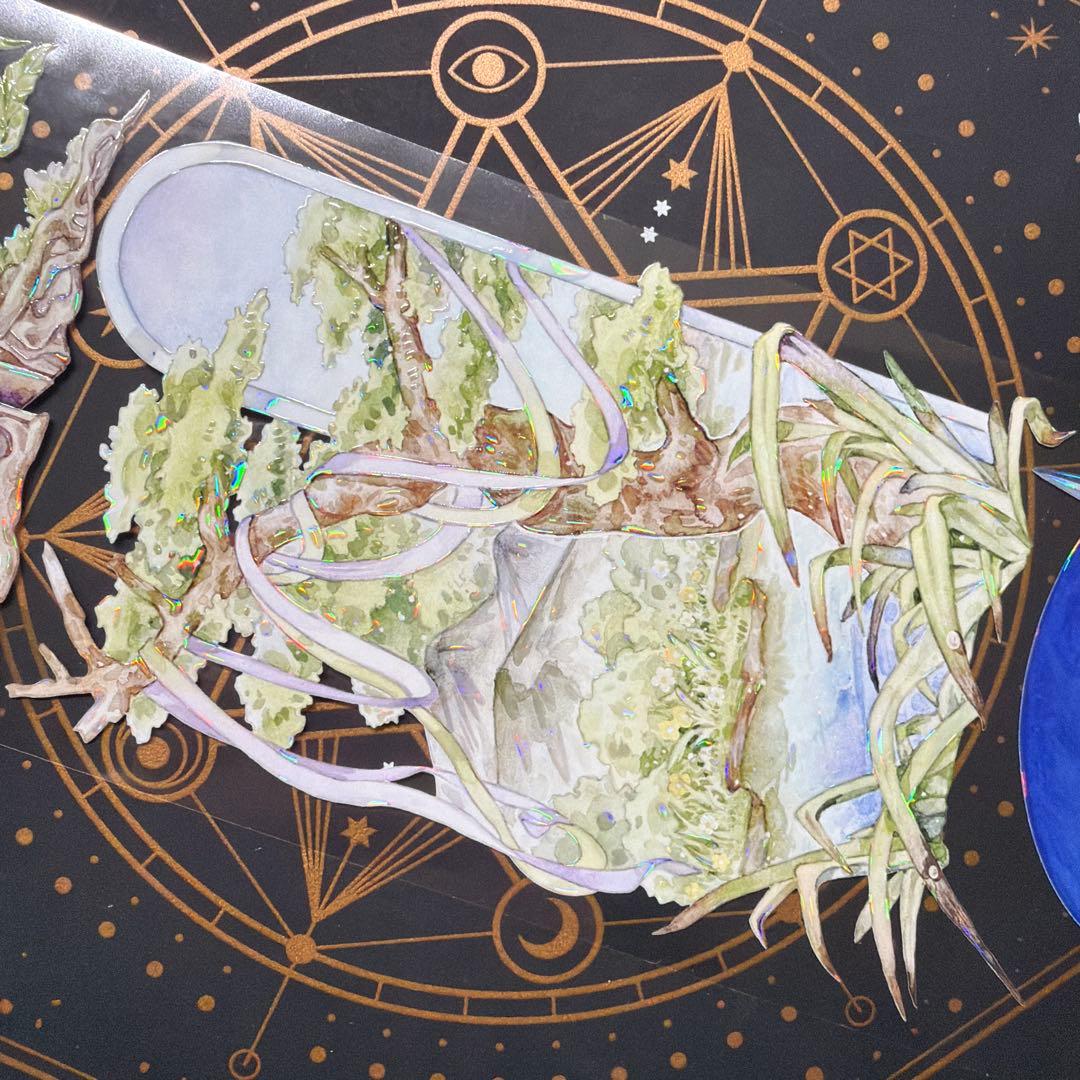 【8955】海外　マステ　中古巻　貝殻光マスキングテープ　背景系