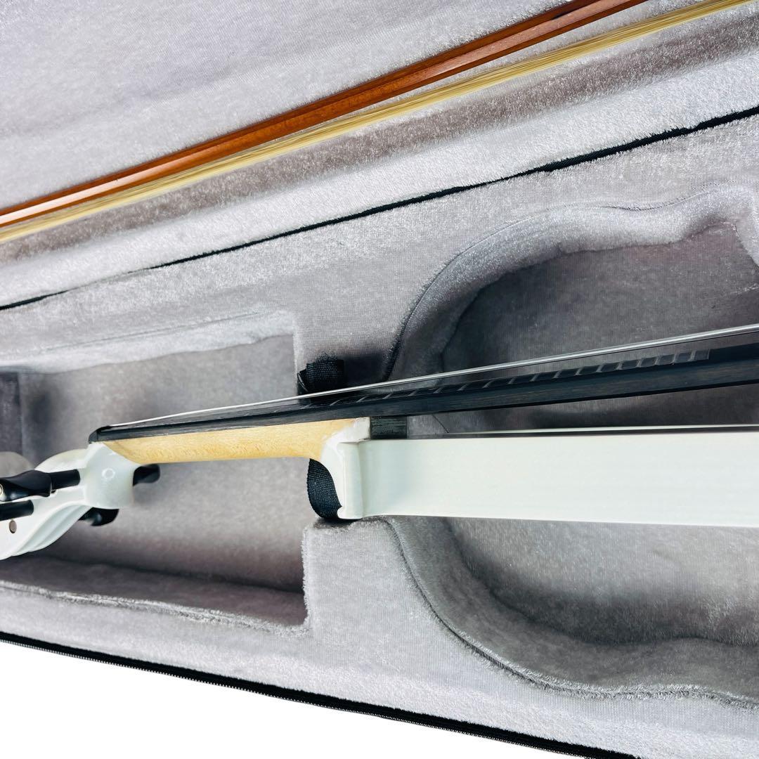 【即購入OK】ENNBOM エレキ　バイオリン ホワイト 付属品多数