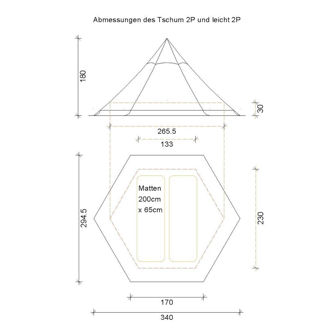 Tschum チャン 2P SOSWA ソスワ ブッシュクラフト ティピーテント