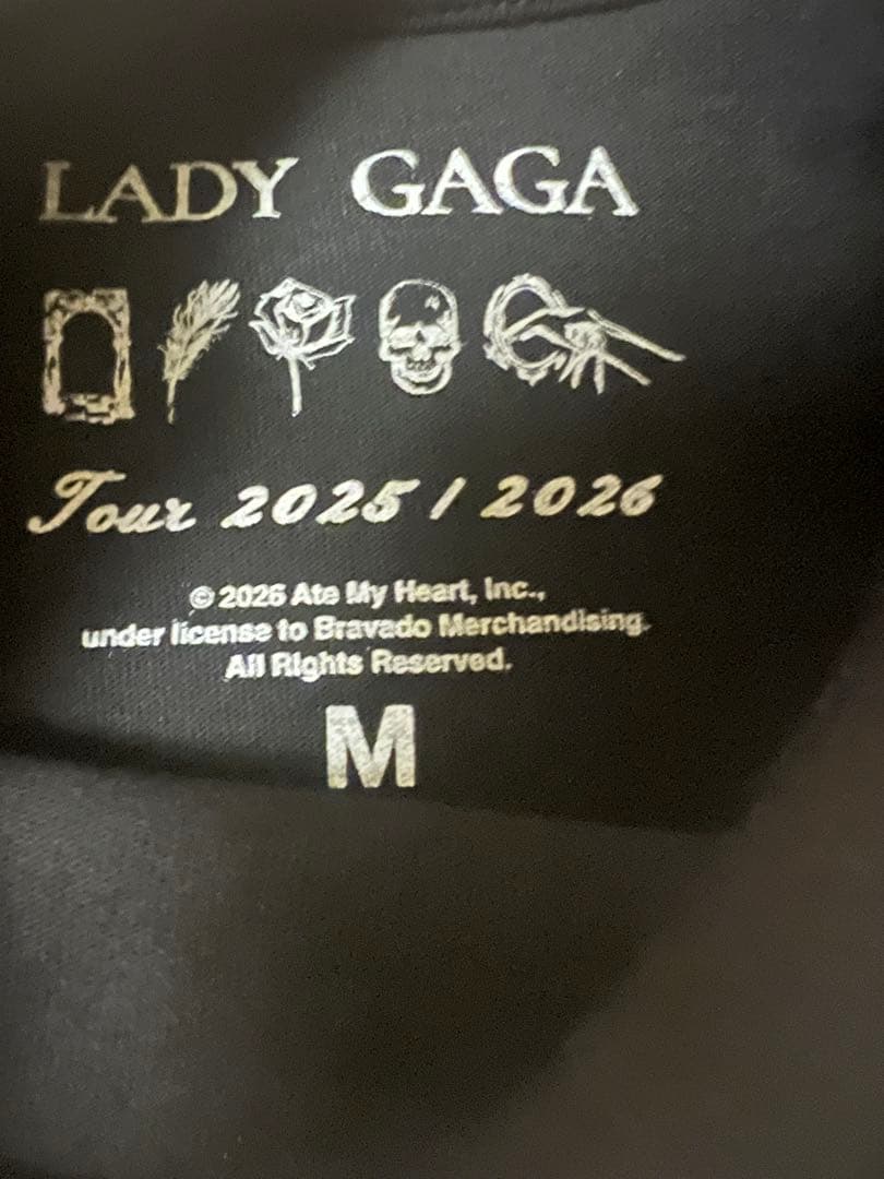 レディ・ガガ ENGLISH DATE BACK SS TEE 8番　Mサイズ