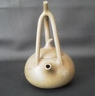 ＊中国古美術/緑泥詩文提梁壺（底款：阿曼館堂）