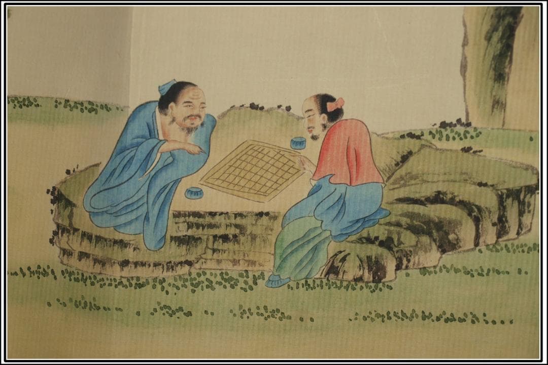 中国明時代の掛軸　激安骨董品　肉筆保証　博物館 古美術 BD459A11-6