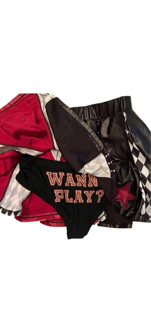 ハーレークイン ハロウィン チア衣装 Sサイズ 赤黒