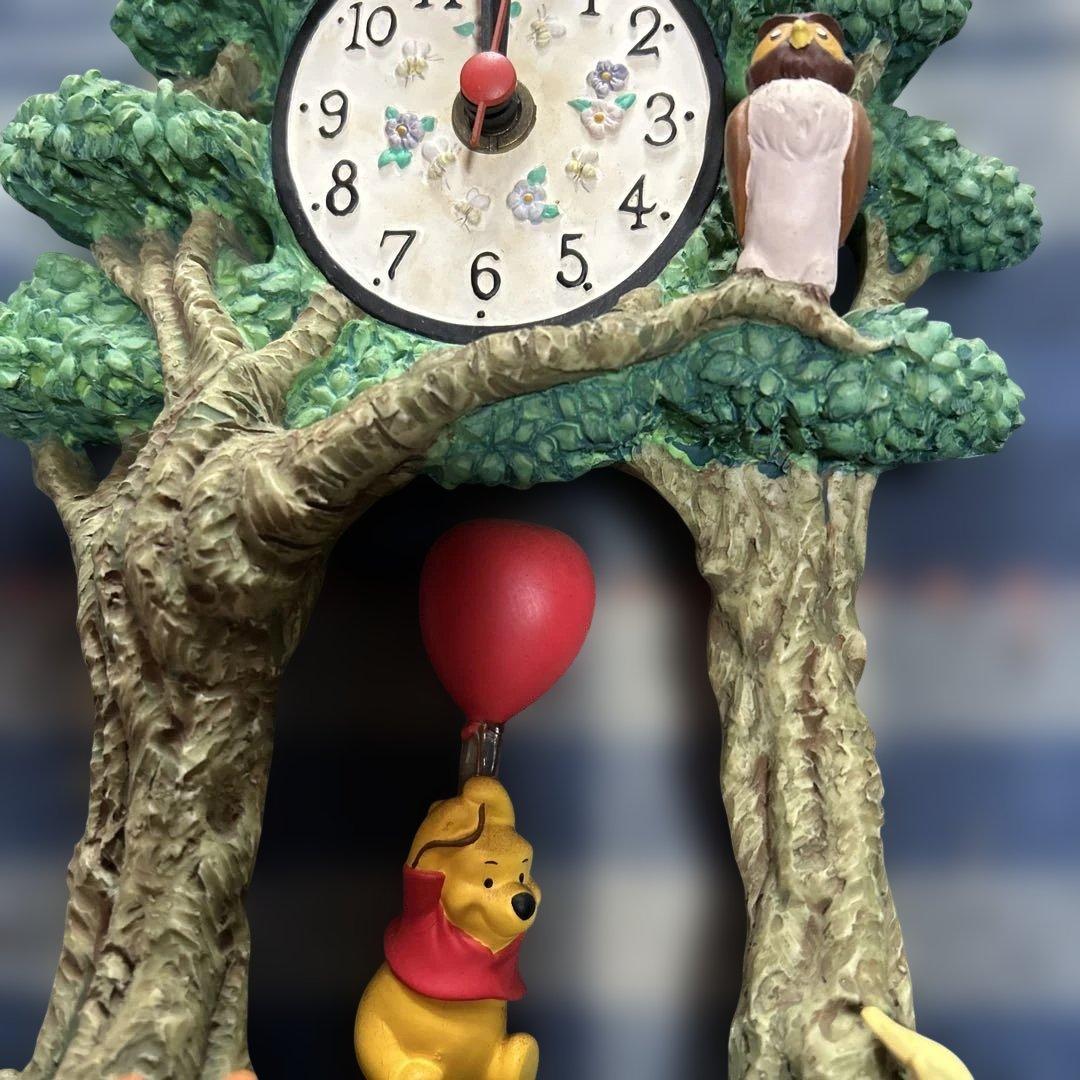 希少 くまのプーさん ツリー時計