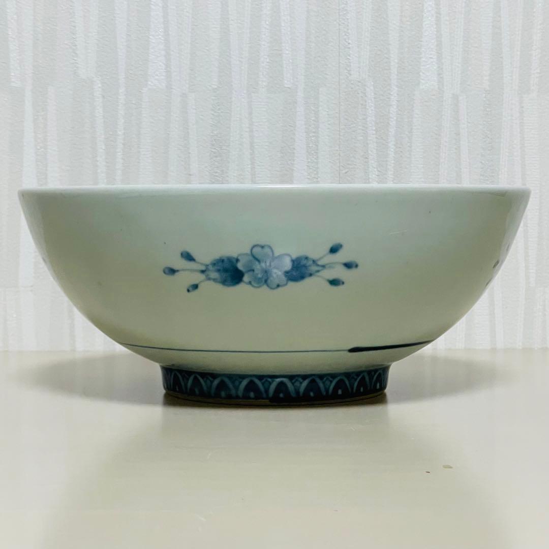 有田焼 六代 佐藤走波 染錦花鳥蝶文 鉢 直径22.5cm