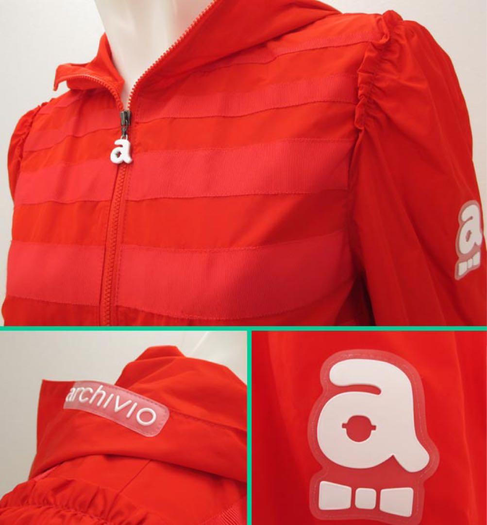 値下げ！　新品未使用タグ付きarchivio フルジップ ブルゾン 36レッド
