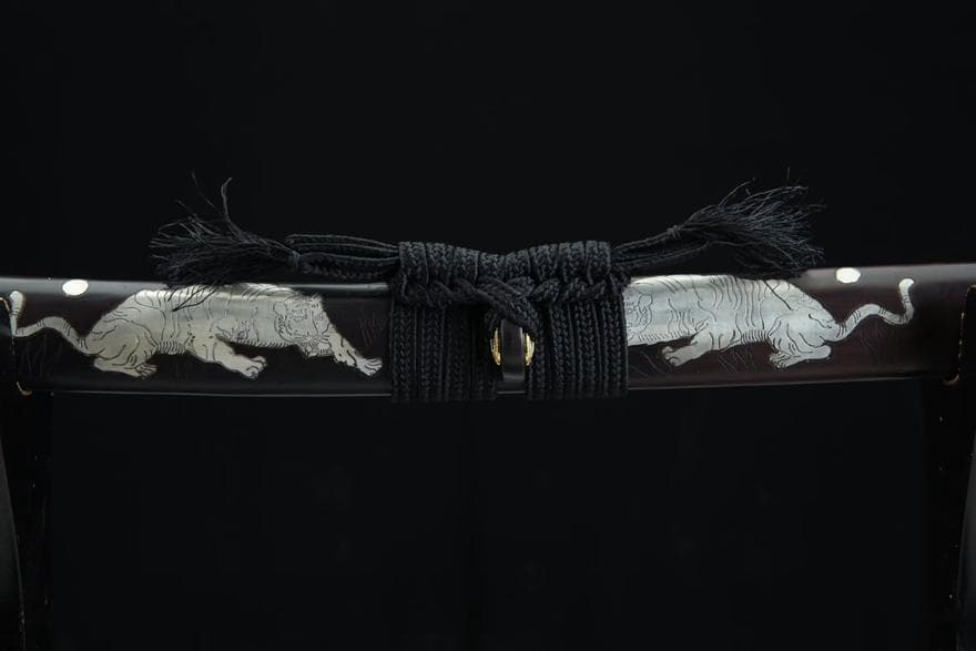 猛虎下山銅鞘金 日本刀 模造刀 居合刀 武士道 武蔵 鑑賞用 手鍛造打