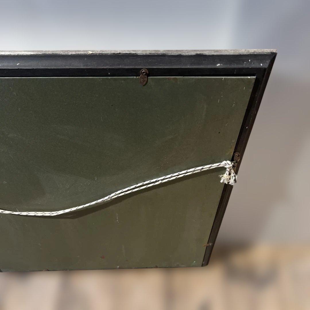 「ポピー」 額装 悦子 額縁入り 水彩画　壁掛け　インテリア　コレクション