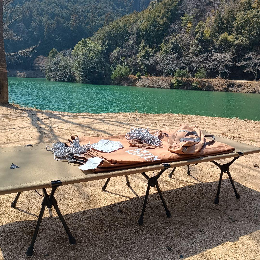 タープ　ポリコットン　4.2×4.7 　使用一回のみ！キレイです