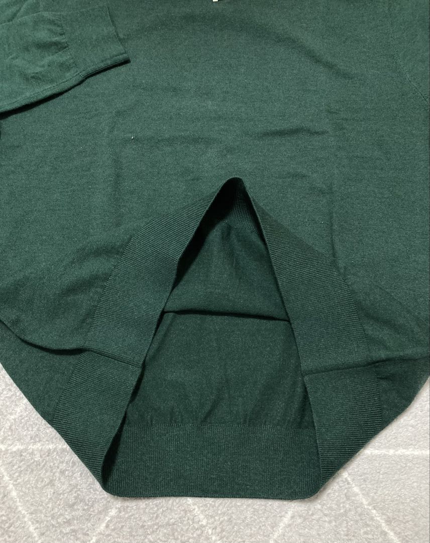新品 パーリーゲイツ ジャックバニー ロゴハイネックニット(6)サイズLL/緑