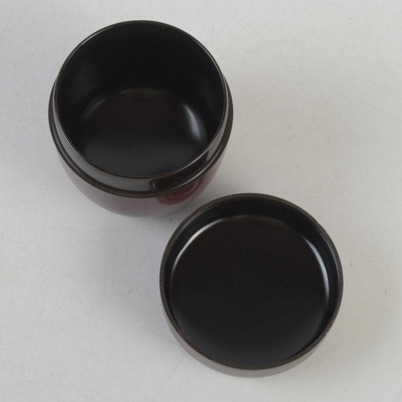 茶道具　田中宗凌作　欅溜塗　螺鈿装飾　虫に秋草蒔絵　中棗　共箱　V　9773