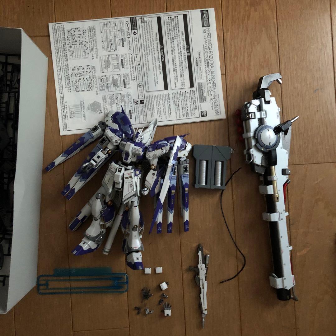 RG Hiニューガンダム➕ハイパーメガバズーカランチャー完成品