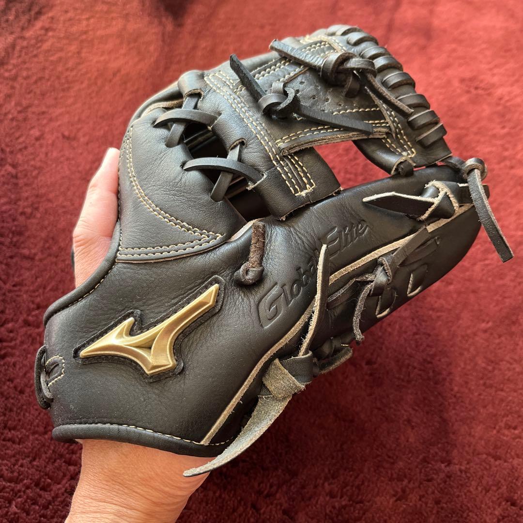 Mizuno 硬式野球グローブ 黒　グローバルエリート