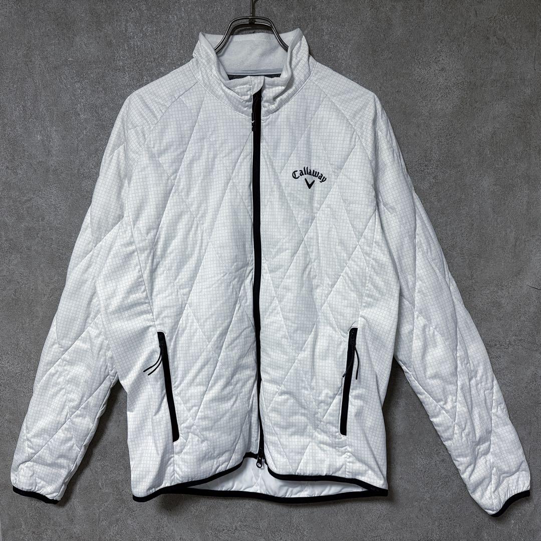 Callaway キャロウェイ 中わた フルジップ ジャケット ホワイト L