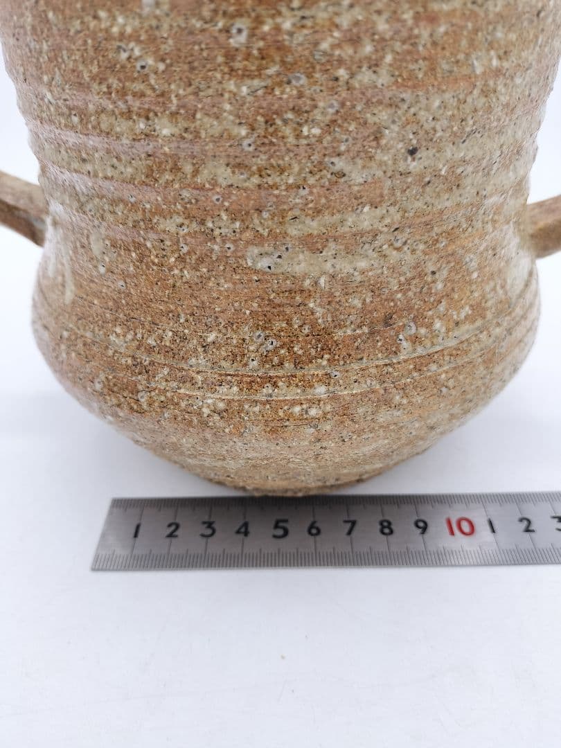 c523 水指 信楽山水 替蓋付 諏訪蘇山　木箱 茶道具 古物