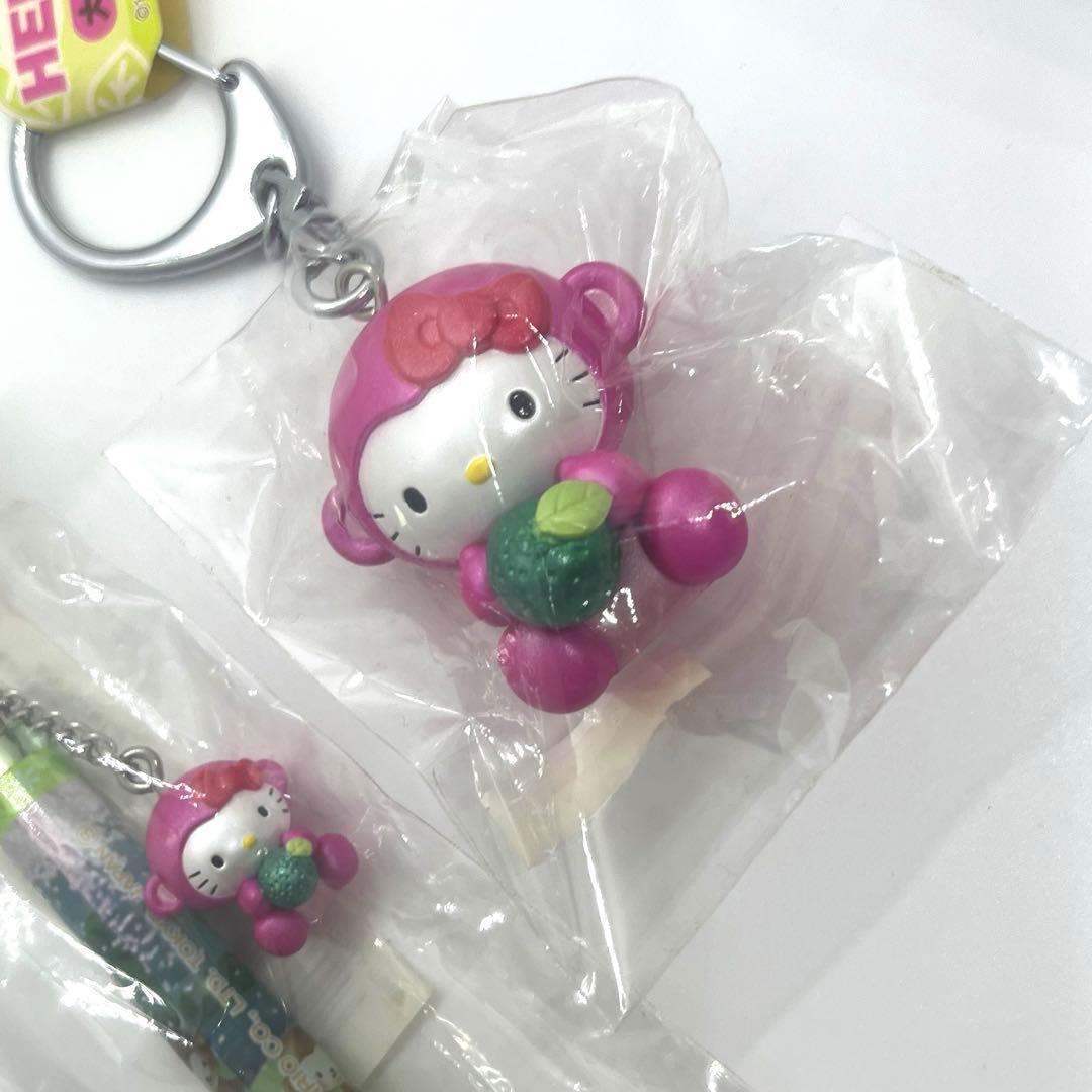 希少☆キティ ご当地 大分☆ボールペン＆でかキーホルダー 2点セット☆かぼす