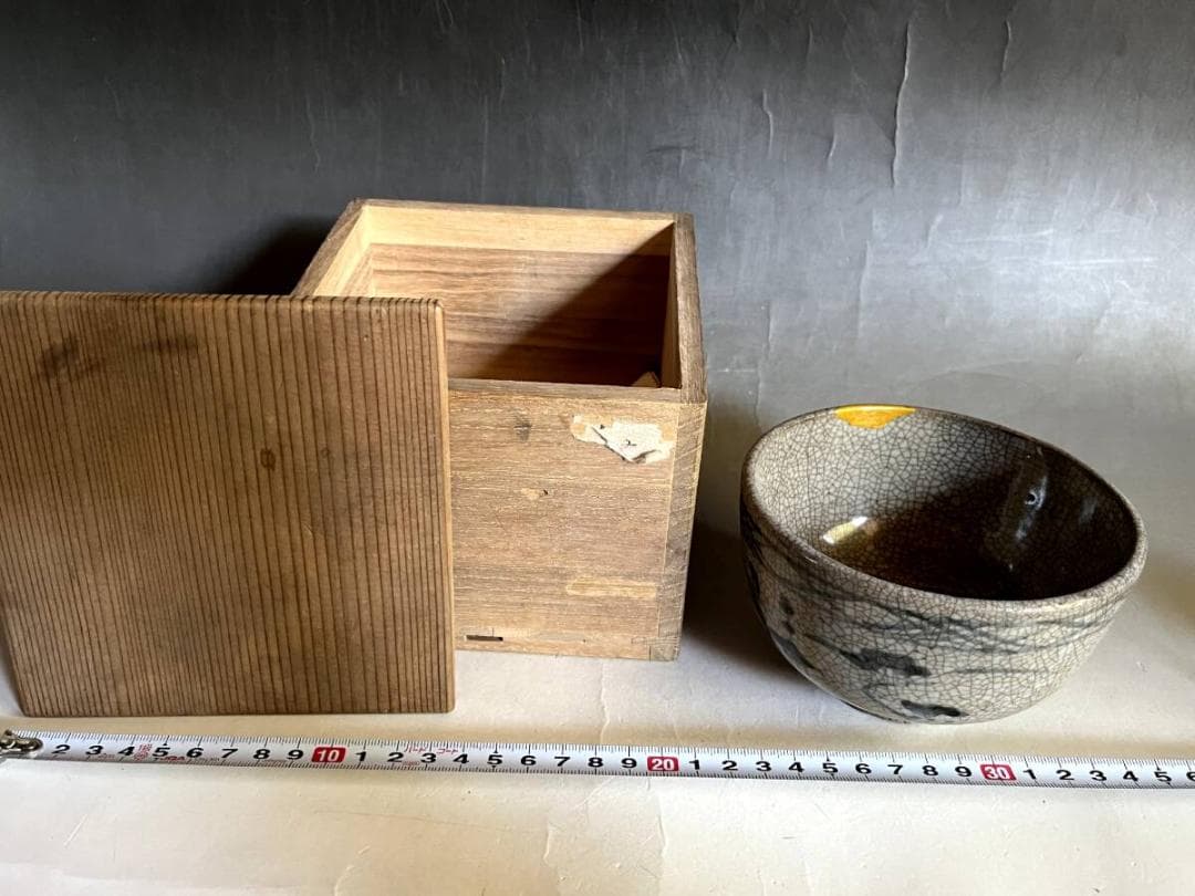 茶碗■伝世木原茶碗 江戸期 半陶半磁器 金次直し 古美術 時代物 骨董品■