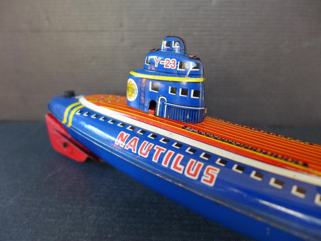 時代物【美品】米澤玩具　ノーチラス号　ブリキ　古玩具　日本製　昭和レトロ