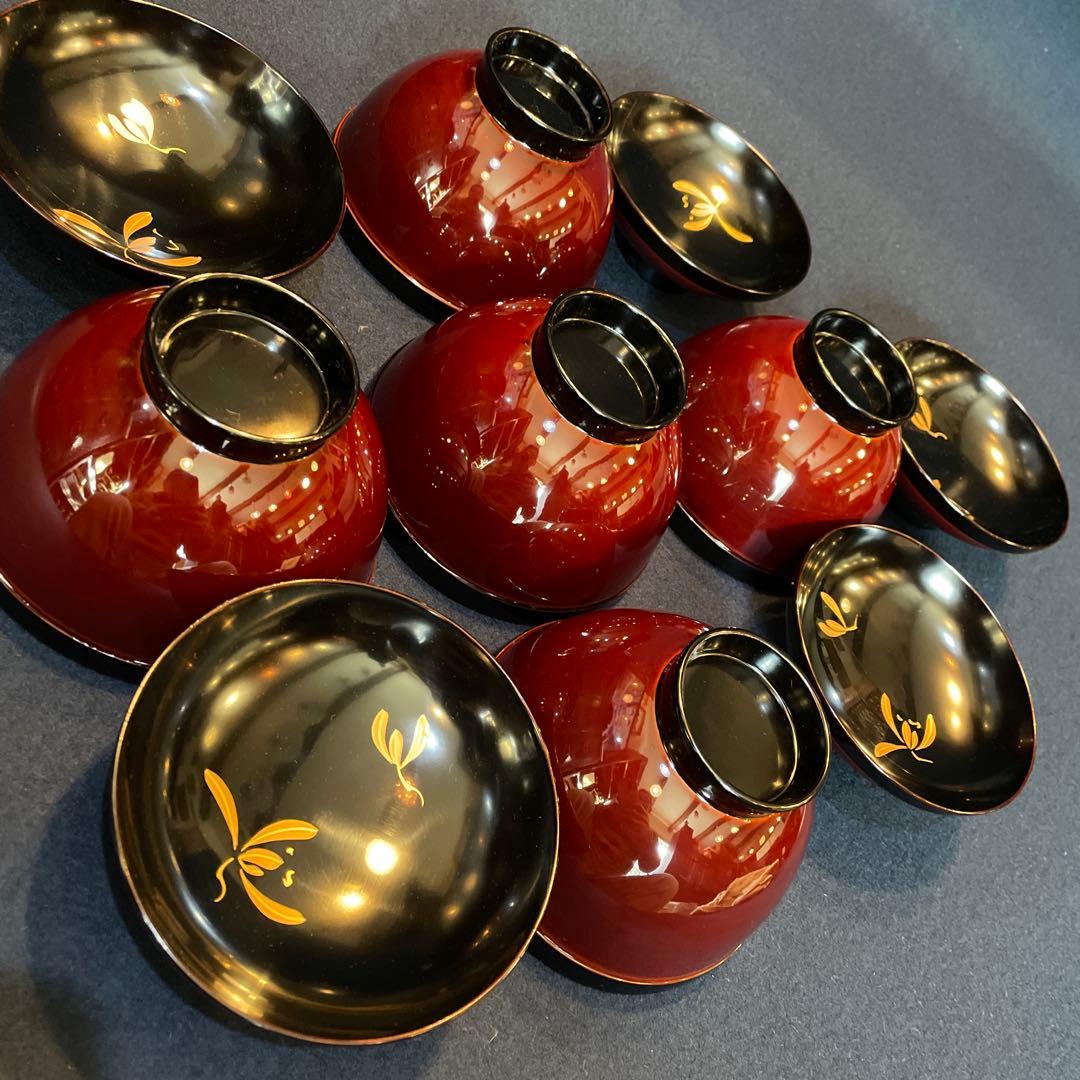 『堅牢で布着』の「木製 輪島塗 溜塗」【吸物椀】五客セットです。※吸物椀　漆器