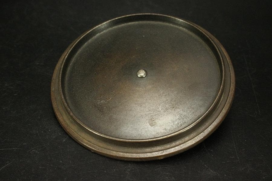 茶道具 大西清右衛門 作 車軸釜 時代物 銀摘み蓋 共箱(ZE573)