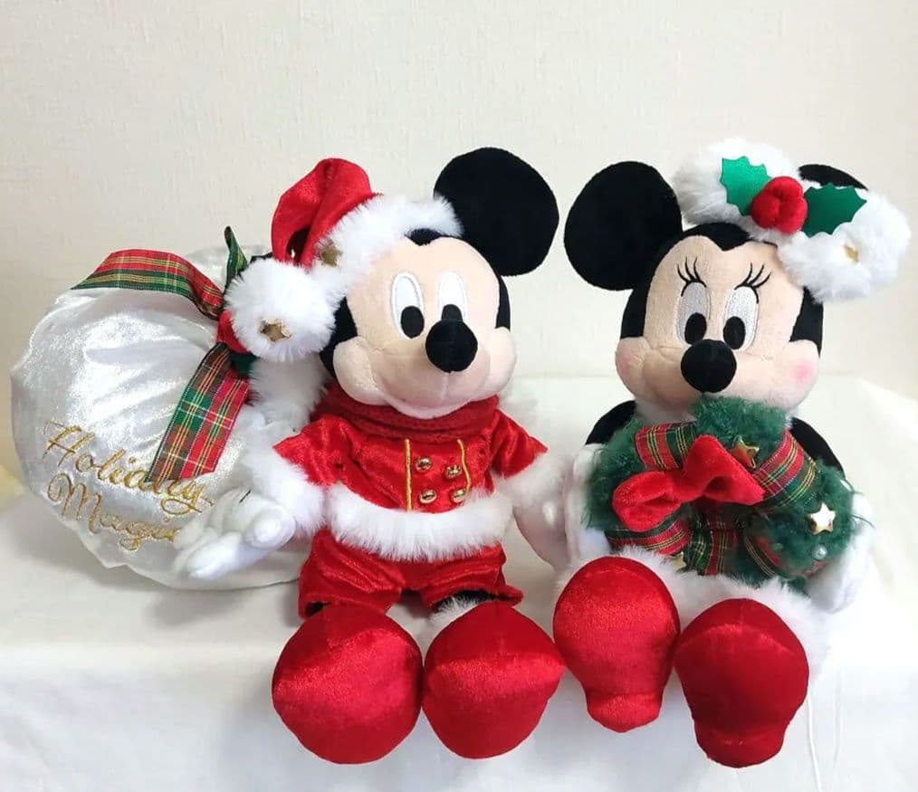 ディズニー ミッキー ミニー ぬいぐるみ 2体セット クリスマス 2025