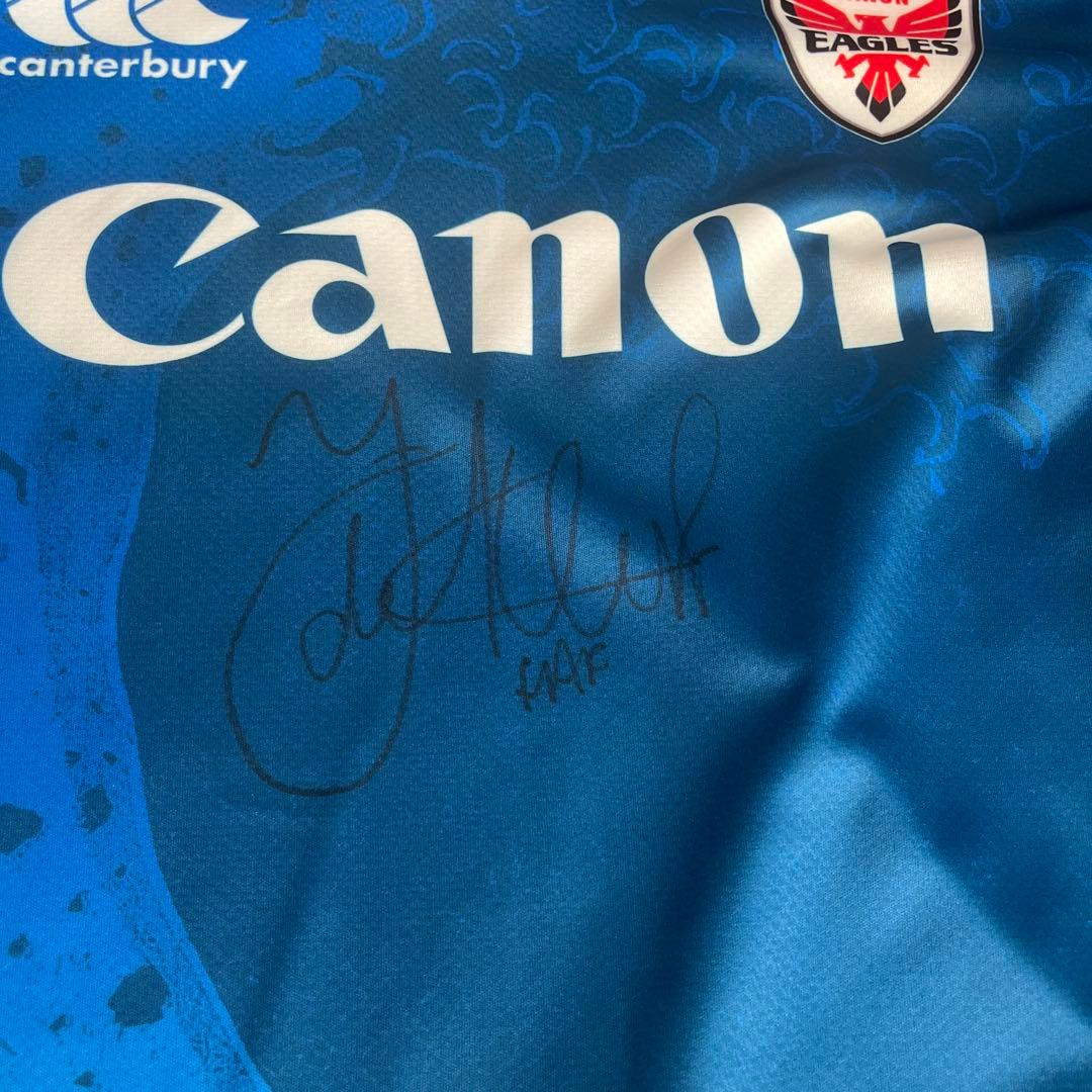 キャノン　イーグルス　ファフデクラーク選手 直筆サイン入りユニフォーム　未使用品