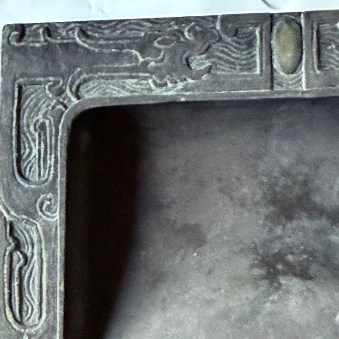 大雪特価‼️新春期間限定‼️不世出の名品‼️旧家蔵出端渓硯『古松❌瀧　硯』」唐木箱1点