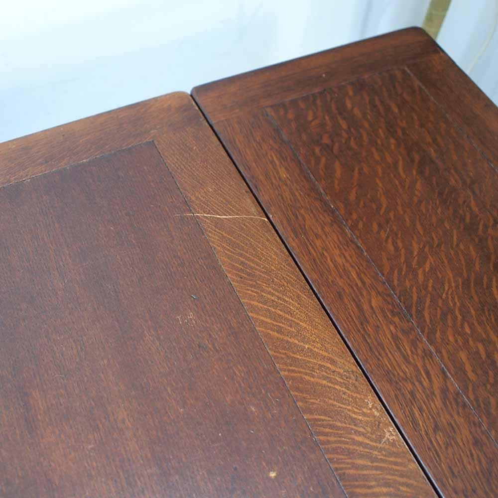 英国アンティーク オーク材 ドローリーフテーブル