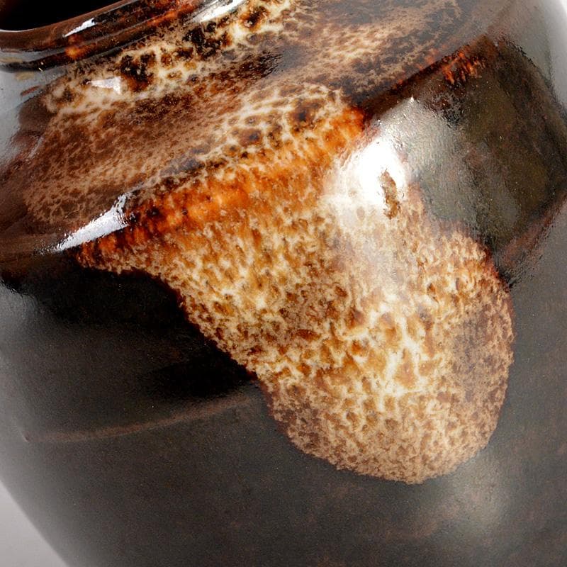 茶道具　桶谷定一作　肩衝茶入　仕覆付　共箱　V　6426